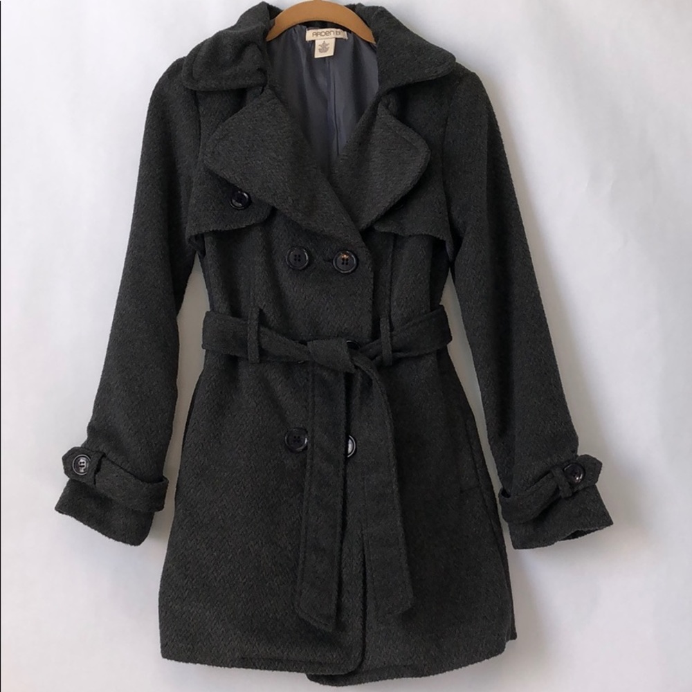 Arden B Gray Dress Coat (F68)